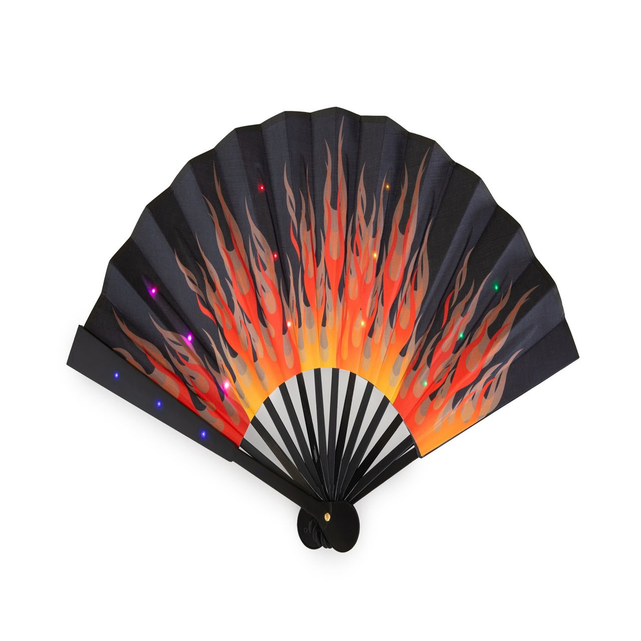 LED Hand Fan - "Flames" Bold Flamin Hot Design, Ready to Heat up the Night