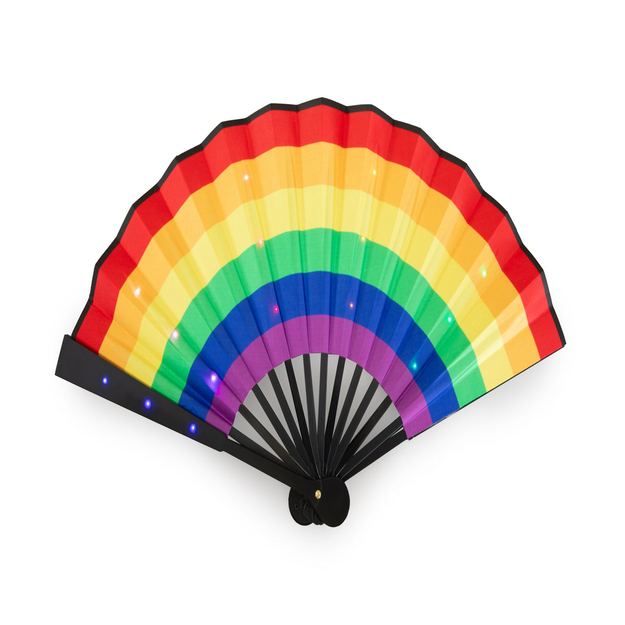 LED Hand Fan - "Rainbow Pride" Show Your Pride at Events, Concerts and Festivals with our Foldable LED Hand Fan