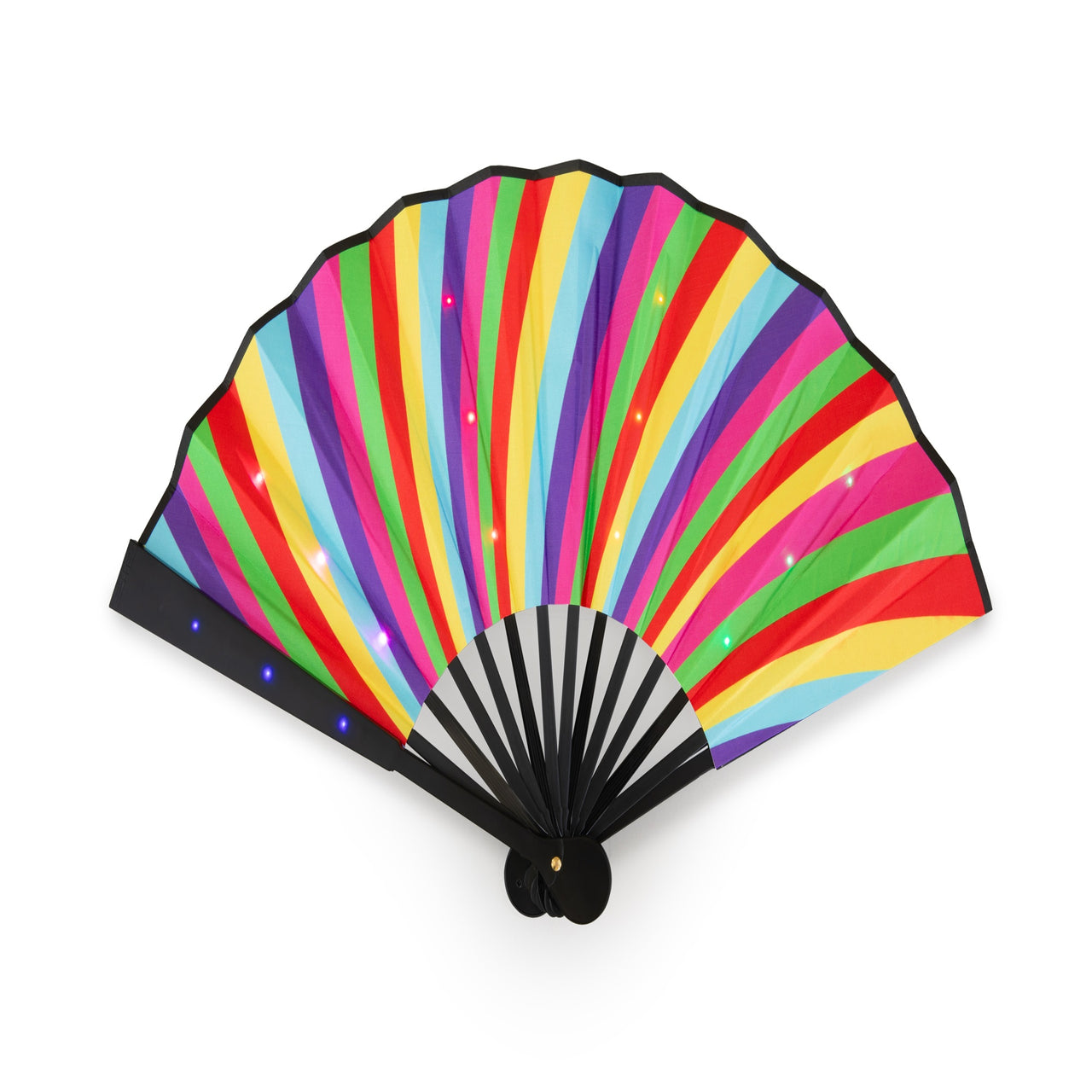 LED Hand Fan - "Rainbow Candy" Celebrate Love with our Rainbow Foldable Hand Fan
