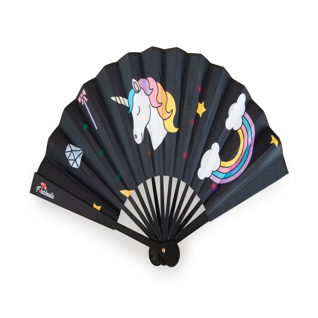 LED Hand Fan - "Magical Unicorn" - Foldable Hand Fan to Stay Cool While Dancing the Night Away
