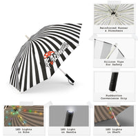 Thumbnail for Hypnotic Trance Umbrella with Multi-Color LED Light Show, Strobe, Fade, Static LED Settings, AAA Batteries, 47