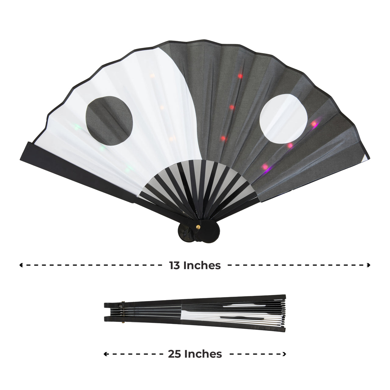 Yin Yang LED Folding Hand Fan