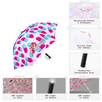 Thumbnail for Pretty Pills LED Umbrella with Multi-Color LED Light Show, Strobe, Fade, Static LED Settings, AAA Batteries,  47” Canopy